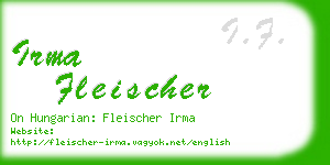 irma fleischer business card